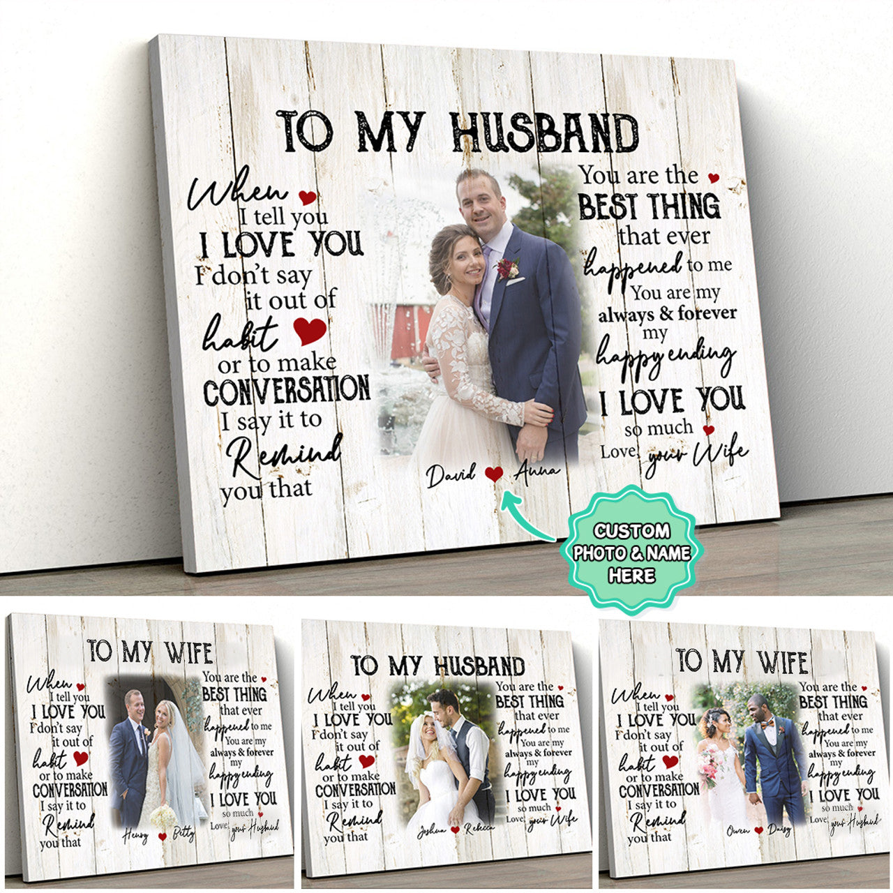 Personalized Wedding Anniversary Gift Couple Gift Custom Photo Poster