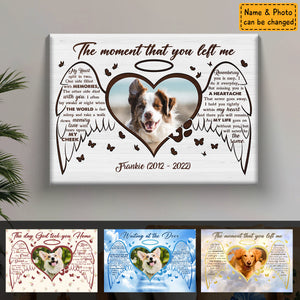 The Moment That You Left Me - Personalized Poster- Gift For Dog Lovers