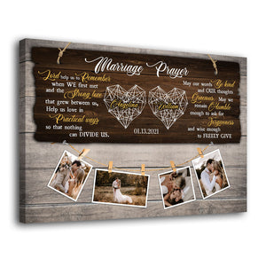 Wife Husband Wedding Couple Married Personalized Anniversary Canvas Poster