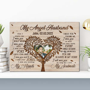 Customized My Angel Husband Memorial Canvas Poster