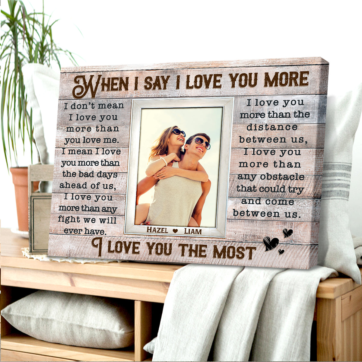 Personalized Couple Canvas, Christmas Gifts For Couple - Limotees