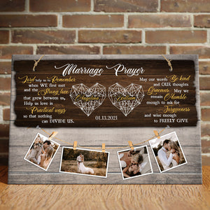 Wife Husband Wedding Couple Married Personalized Anniversary Canvas Poster