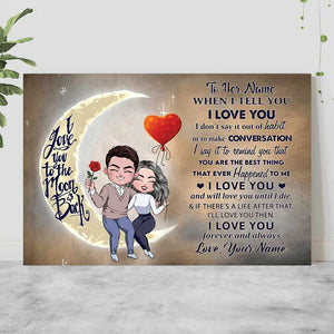 I Love You To The Moon And Back - Personalized Couple Poster