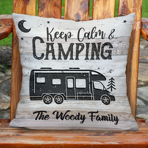 Custom Happy Campers Camping Pillow, Gift For Camper