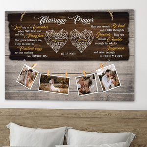 Wife Husband Wedding Couple Married Personalized Anniversary Canvas Poster