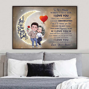 I Love You To The Moon And Back - Personalized Couple Poster