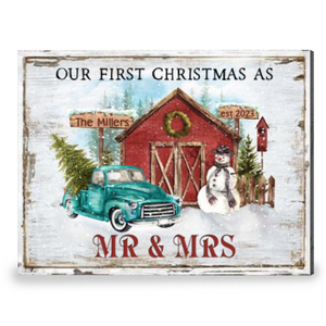 Christmas Gift For Newlyweds Personalized New Couple Gift Poster