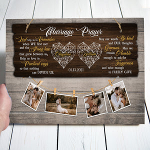 Wife Husband Wedding Couple Married Personalized Anniversary Canvas Poster