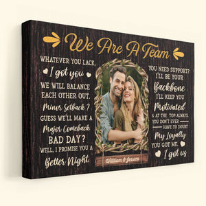 We Are A Team - Personalized Photo Couple Anniversary Poster