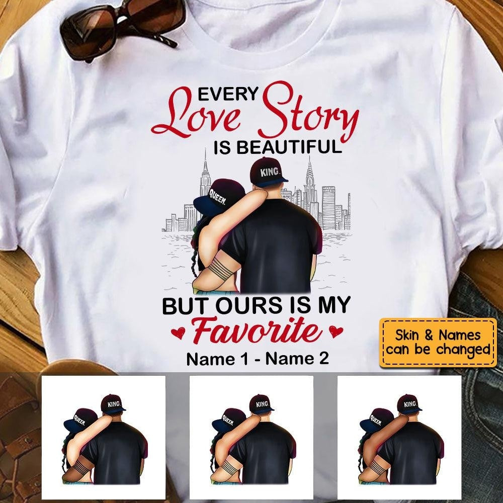 Personalized Couple Love Story T Shirt