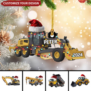 Personalized Heavy Equipment Christmas Ornaments 2024 New Release Gifts for Kids