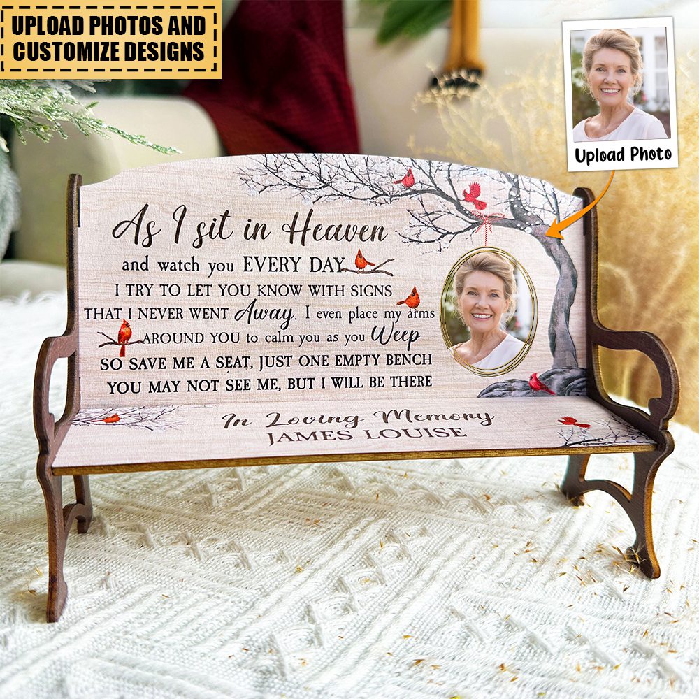 Save Me A Seat - Personalized Photo Memorial Bench - laihair