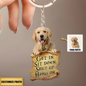 Pet Get In Personalized Keychain Gift - Gift For Pet Lovers