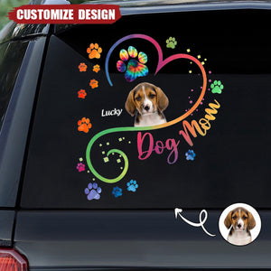 Custom Photo Dog Mom - Gift For Dog Lovers - Personalized Decor Decal