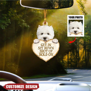 Upload Photo - Personalized Dog Car Ornament