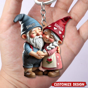 Growing Together - Personalized Husband And Wife Acrylic Keychain