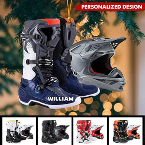 2024 New Release Personalized Ornament Motocross Boots Helmet