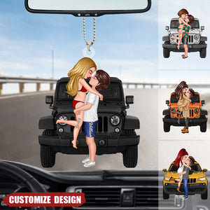 New Release - Personalized Off-Road Car Couple Kiss Car Ornament