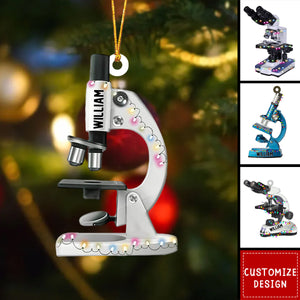 Personalized Medical Microscope Christmas Ornament - 2024 New Release