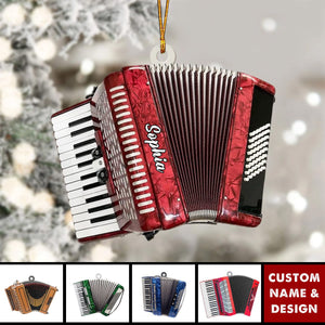 2024 New Release Personalized Accordion Christmas Ornament-Gifts Music Teacher Gifts Orchestra Accordion