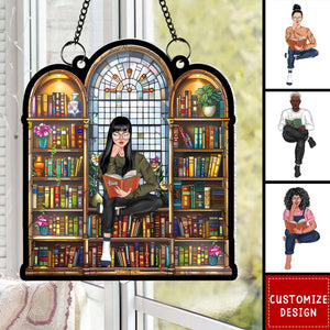 Personalized Gifts For Book Lover Suncatcher Ornament