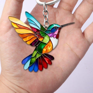 Beautiful Hummingbird Keychain - Gift For Bird Lovers