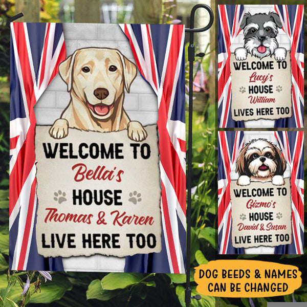 Welcome To The Dog House, Personalized Garden Flags, Decoration For Dog Lovers-the Union Flag