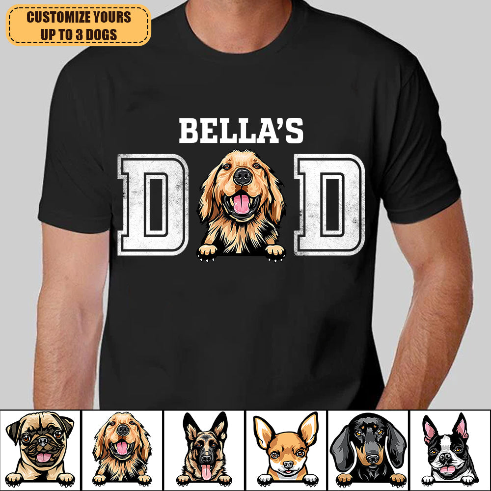 Dog Dad Personalized Shirt, Personalized Father's Day Gift for Dog