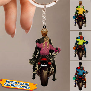 Personalized Biker Gift For Daughter/Granddaughter Acrylic Keychain