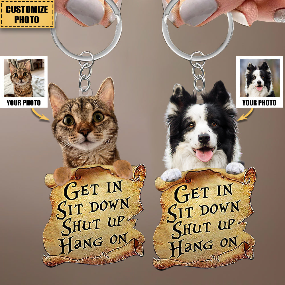 Pet Get In Personalized Keychain Gift - Gift For Pet Lovers