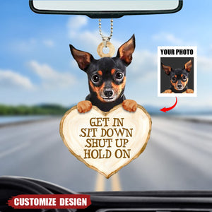 Upload Photo - Personalized Dog Car Ornament