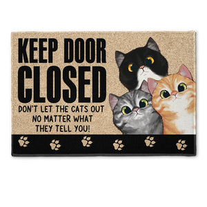 Don't Let The Pets Out - Personalized Doormat