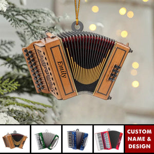 2024 New Release Personalized Accordion Christmas Ornament-Gifts Music Teacher Gifts Orchestra Accordion