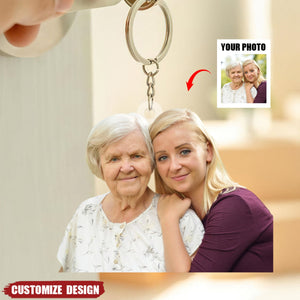 Gift For Mom/Nana/Family-Personalized Upload Photo Acrylic Keychain