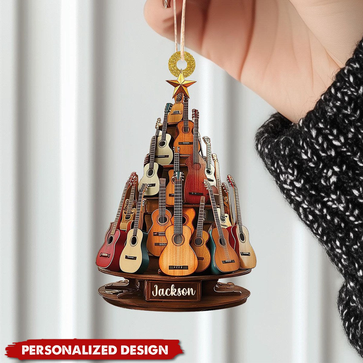 Personalized Classic Guitar Ornament-Gift for Music Lovers, Guitar Players-2024 New Release