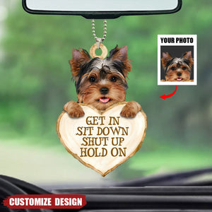 Upload Photo - Personalized Dog Car Ornament