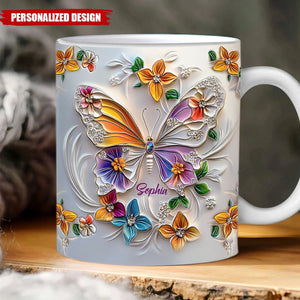 Stunning Butterfly-Personalized Butterfly Mug-Gift For Friends