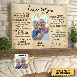 Never Left You Poster Personalized Memorial Gift For Loss of Dad, Mom