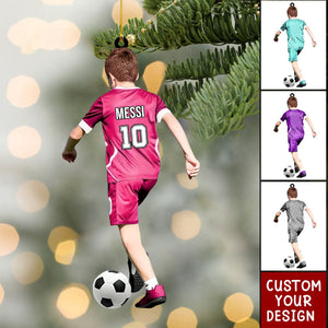 Personalized Soccer Boy Christmas Ornament Gift Idea for Soccer Lovers - 2024 New Release