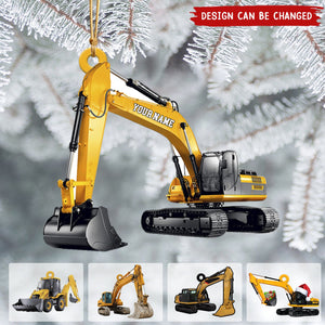 Personalized Excavator Heavy Equipment Christmas Ornament - 2024 New Release