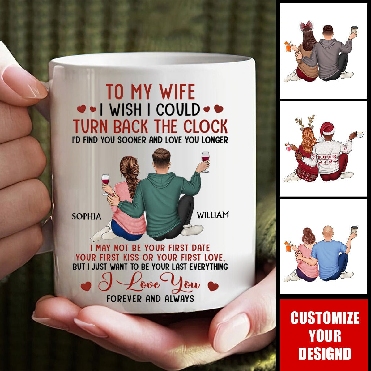 I Wish I Could Turn Back The Clock - Personalized Mug - Anniversary, Loving Gift For Couples, Husband, Wife