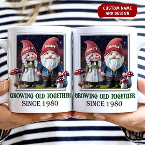 Couple Growing Old Together Since - Personalized White Mug