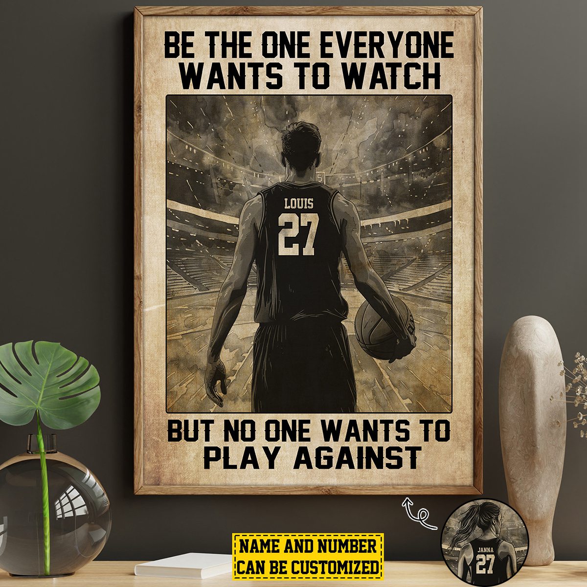 Personalized Basketball Motivation Poster-Gift For Basketball Lovers