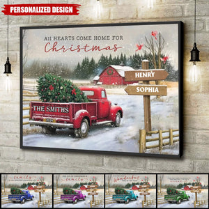 Personalized Family Farm Christmas Truck Poster-Gifts For Truck Lover-2024 New Release