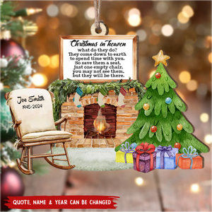 2024 New Release - Christmas In Heaven - Personalized Memorial Wooden Ornament