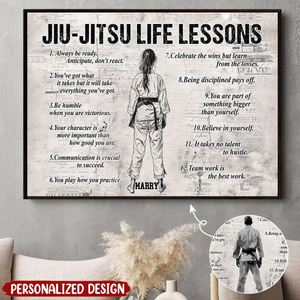 Personalized Jiu-Jitsu Life Lessons Poster - Gift For Jiu-Jitsu Lovers