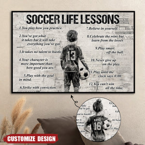 Personalized Soccer Poster For Kids -Gift For Young Soccer Fans