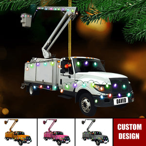 2024 New Release Lineman Bucket Truck, Personalized Christmas Ornament- Gift for Lineman