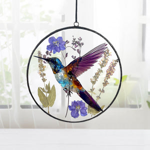 Dried Flower Hummingbird Suncatcher-Gift for Friends,Family