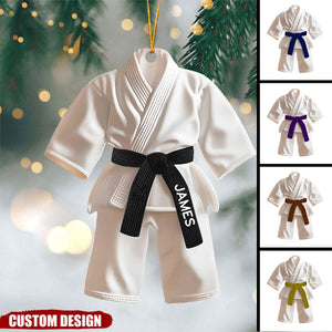 Personalized Black Belt Christmas Ornament -  Taekwondo,Karate Gift